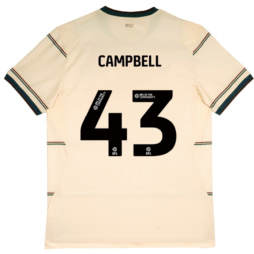 Danxen Donna Maglia Murray Campbell #43 Beige Borgogna Kit Gara Away 2026/27 Maglietta