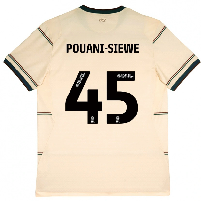 Danxen Donna Maglia Brandon Pouani #45 Beige Borgogna Kit Gara Away 2026/27 Maglietta