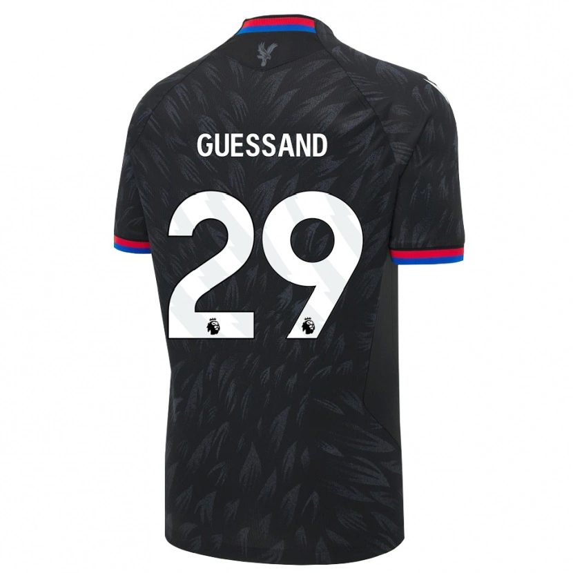 Danxen Donna Maglia Evann Guessand #29 Nero Blu Rosso Kit Gara Away 2026/27 Maglietta
