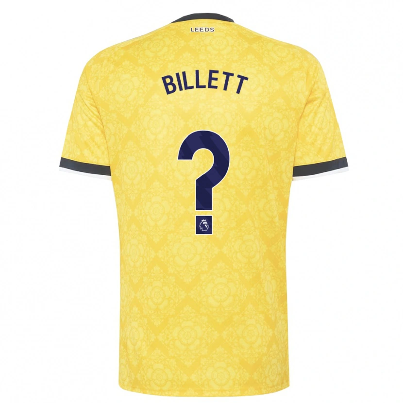 Danxen Donna Maglia Joe Billett #0 Giallo Bianco Nero Kit Gara Away 2026/27 Maglietta