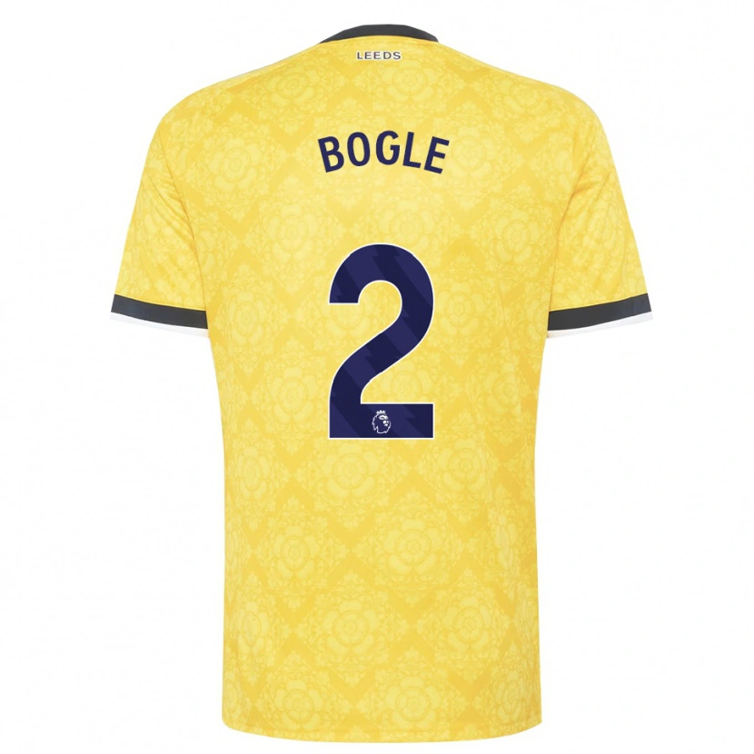 Danxen Donna Maglia Jayden Bogle #2 Giallo Bianco Nero Kit Gara Away 2026/27 Maglietta