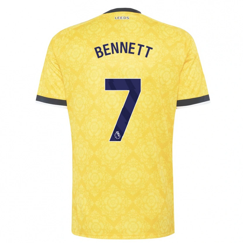 Danxen Donna Maglia Oliver Bennett #7 Giallo Bianco Nero Kit Gara Away 2026/27 Maglietta