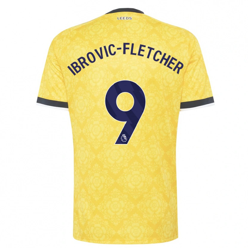 Danxen Donna Maglia Edward Ibrovic-Fletcher #9 Giallo Bianco Nero Kit Gara Away 2026/27 Maglietta