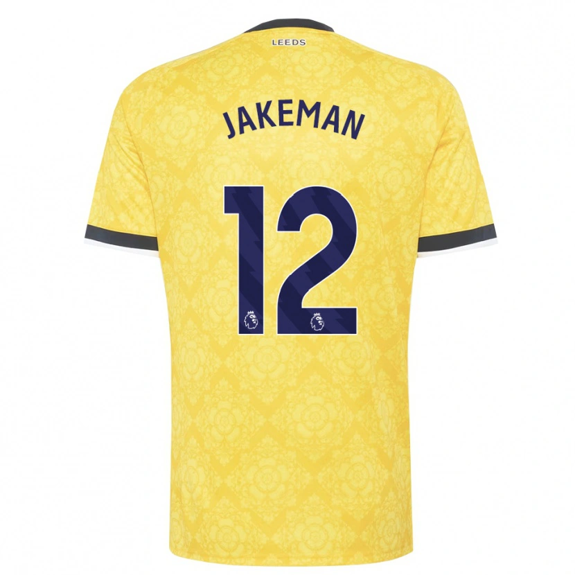 Danxen Donna Maglia Harriet Jakeman #12 Giallo Bianco Nero Kit Gara Away 2026/27 Maglietta