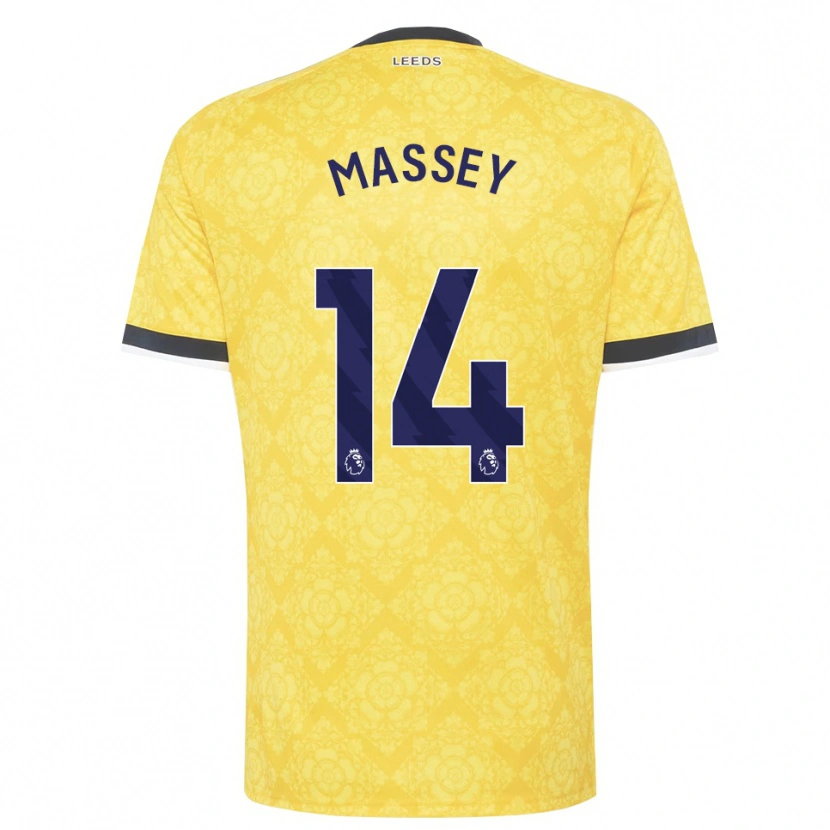 Danxen Donna Maglia Alexander Massey #14 Giallo Bianco Nero Kit Gara Away 2026/27 Maglietta