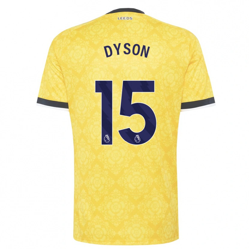 Danxen Donna Maglia Ryan Dyson #15 Giallo Bianco Nero Kit Gara Away 2026/27 Maglietta