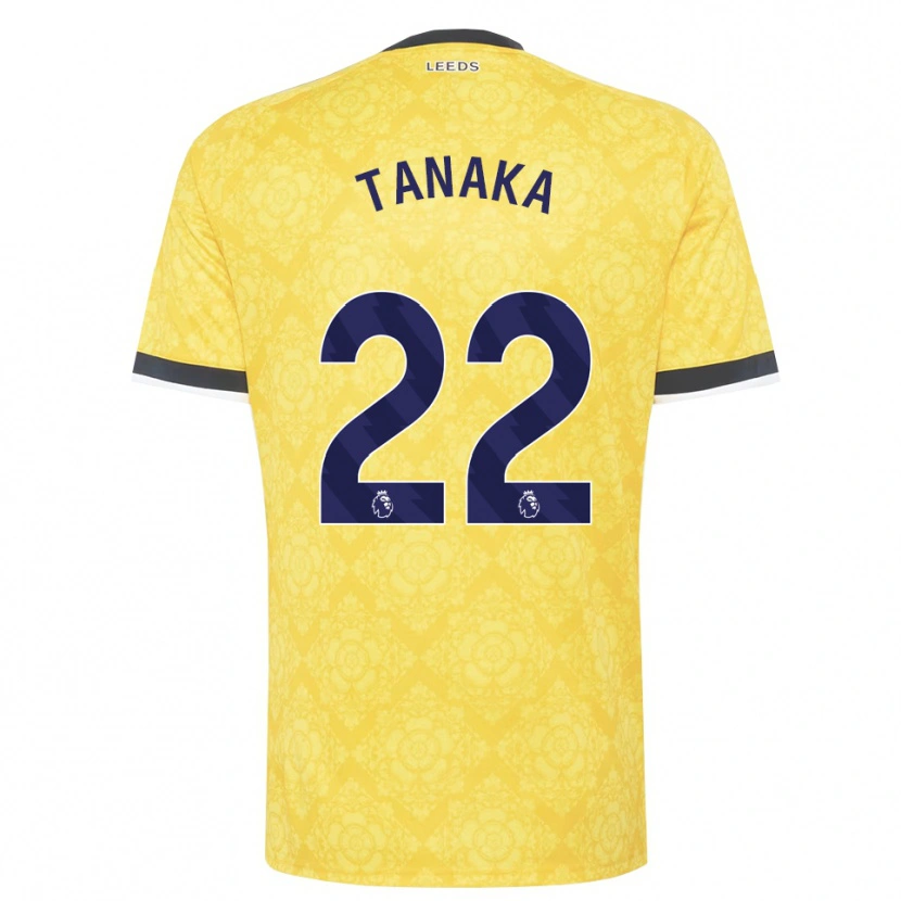 Danxen Donna Maglia Ao Tanaka #22 Giallo Bianco Nero Kit Gara Away 2026/27 Maglietta