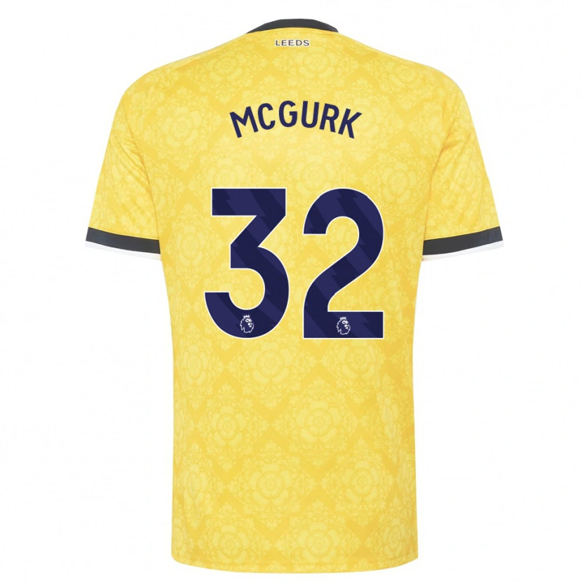 Danxen Donna Maglia Sean Mcgurk #32 Giallo Bianco Nero Kit Gara Away 2026/27 Maglietta