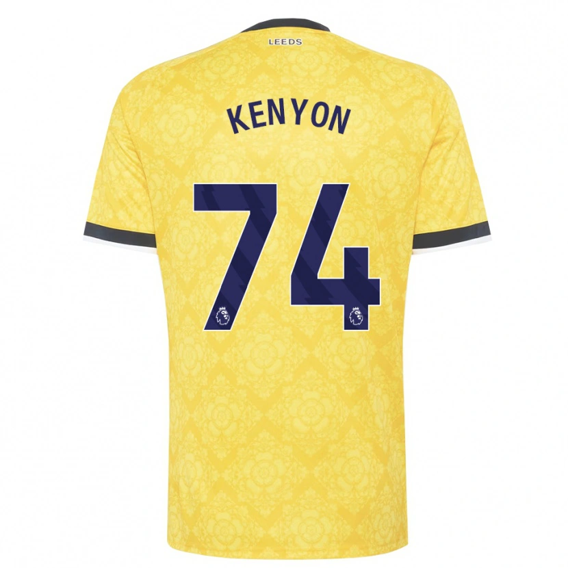 Danxen Donna Maglia George Kenyon #74 Giallo Bianco Nero Kit Gara Away 2026/27 Maglietta