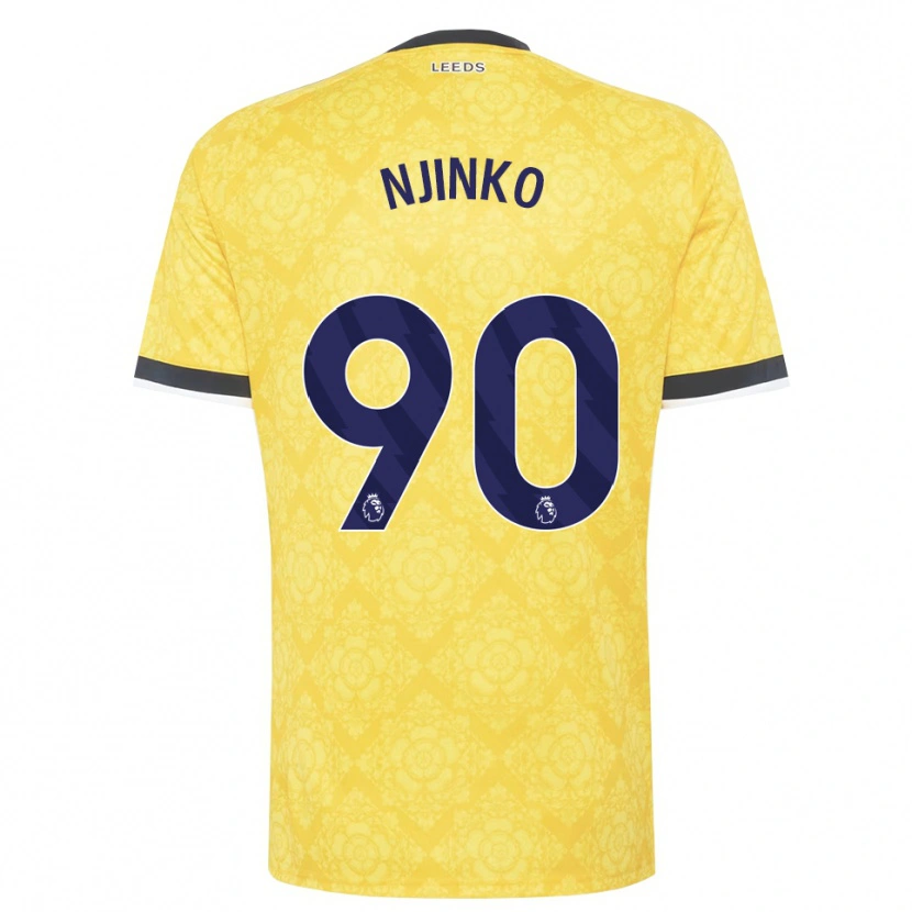 Danxen Donna Maglia Carrick Njinko #90 Giallo Bianco Nero Kit Gara Away 2026/27 Maglietta