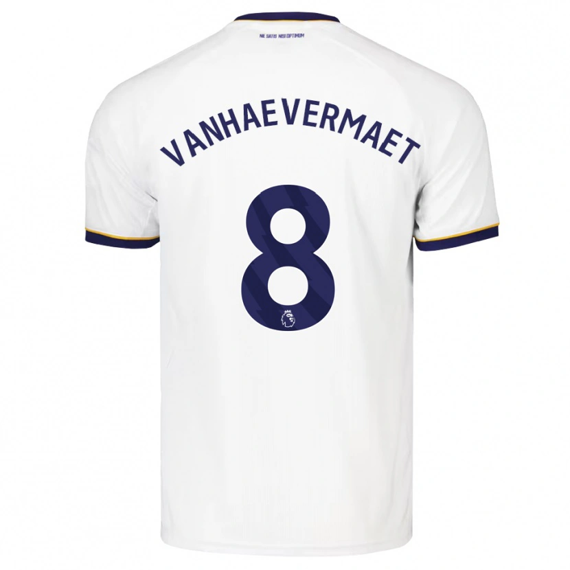 Danxen Donna Maglia Justine Vanhaevermaet #8 Blu Notte Bianco Giallo Kit Gara Away 2026/27 Maglietta