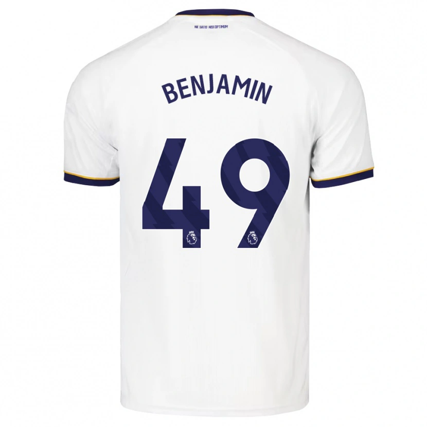 Danxen Donna Maglia Omari Benjamin #49 Blu Notte Bianco Giallo Kit Gara Away 2026/27 Maglietta