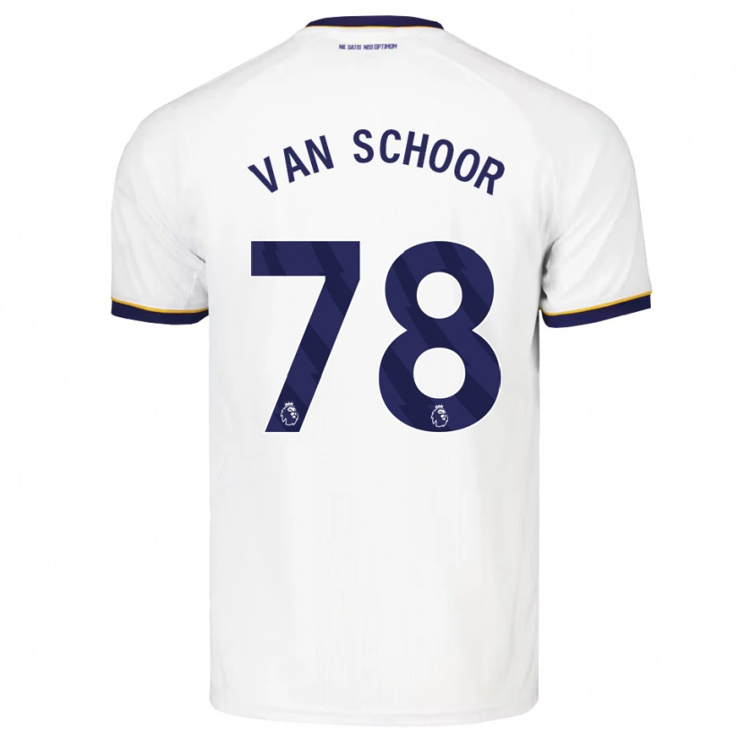 Danxen Donna Maglia Joshua Van Schoor #78 Blu Notte Bianco Giallo Kit Gara Away 2026/27 Maglietta