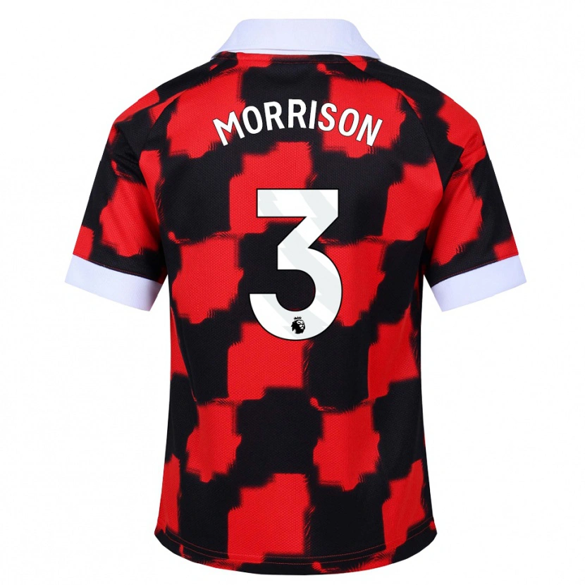 Danxen Donna Maglia Kymarley Morrison #3 Rosso Bianco Nero Kit Gara Away 2026/27 Maglietta