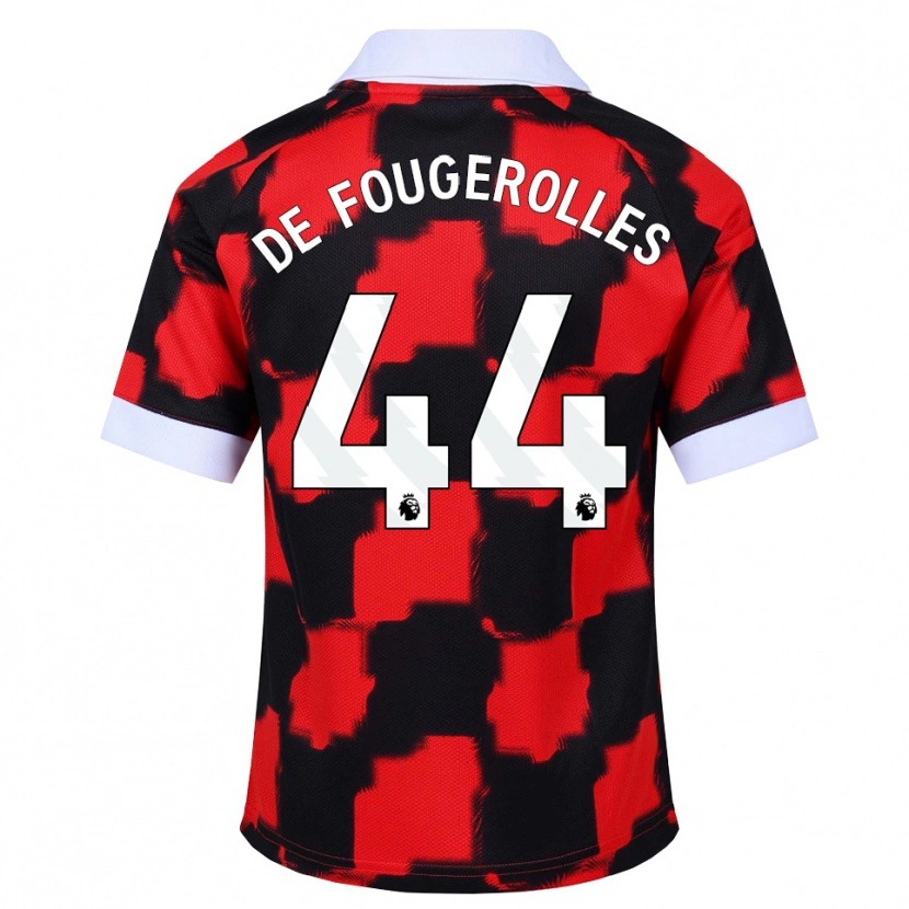 Danxen Donna Maglia Luc De Fougerolles #44 Rosso Bianco Nero Kit Gara Away 2026/27 Maglietta