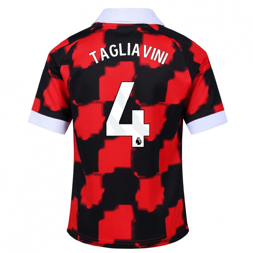 Danxen Donna Maglia Ella Tagliavini #4 Rosso Bianco Nero Kit Gara Away 2026/27 Maglietta