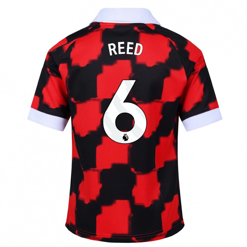 Danxen Donna Maglia Harrison Reed #6 Rosso Bianco Nero Kit Gara Away 2026/27 Maglietta