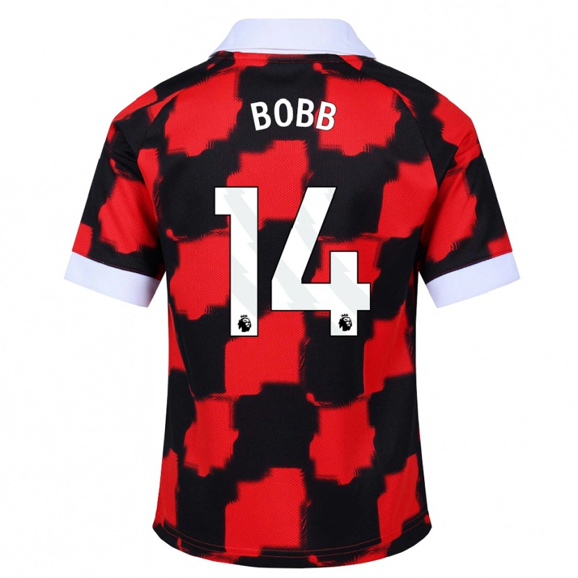 Danxen Donna Maglia Oscar Bobb #14 Rosso Bianco Nero Kit Gara Away 2026/27 Maglietta