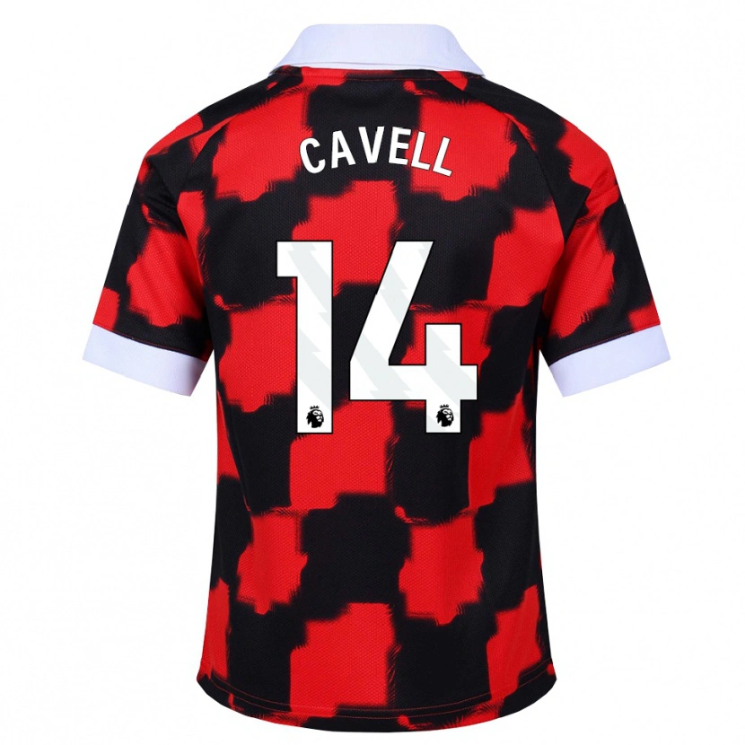 Danxen Donna Maglia Tarrell Cavell #14 Rosso Bianco Nero Kit Gara Away 2026/27 Maglietta