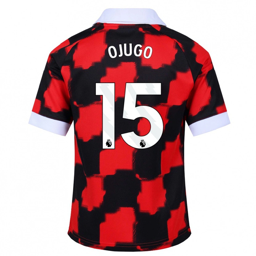 Danxen Donna Maglia Tyrell Ojugo #15 Rosso Bianco Nero Kit Gara Away 2026/27 Maglietta