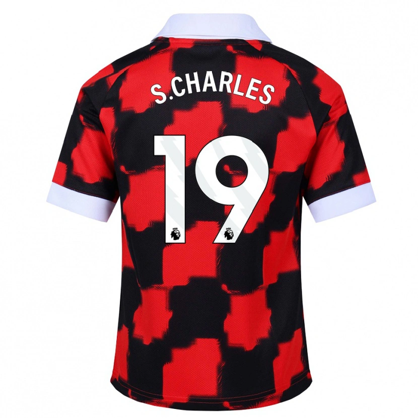 Danxen Donna Maglia Shea Charles #19 Rosso Bianco Nero Kit Gara Away 2026/27 Maglietta