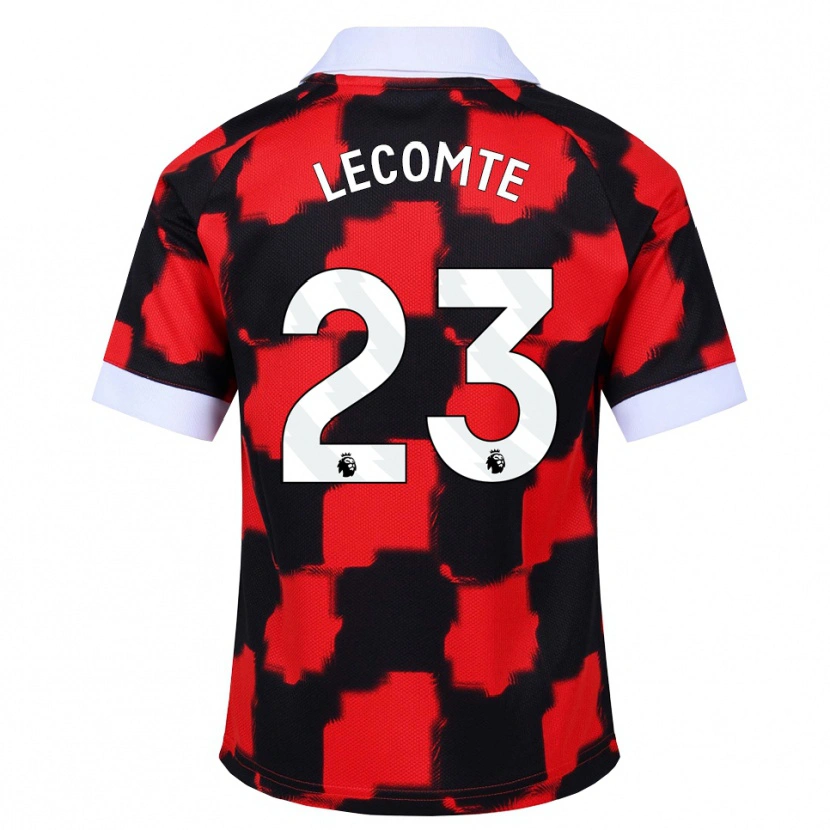 Danxen Donna Maglia Benjamin Lecomte #23 Rosso Bianco Nero Kit Gara Away 2026/27 Maglietta