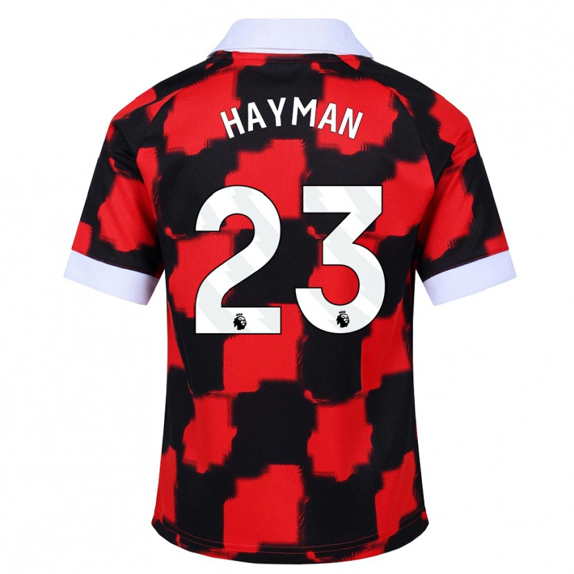 Danxen Donna Maglia Alex Hayman #23 Rosso Bianco Nero Kit Gara Away 2026/27 Maglietta