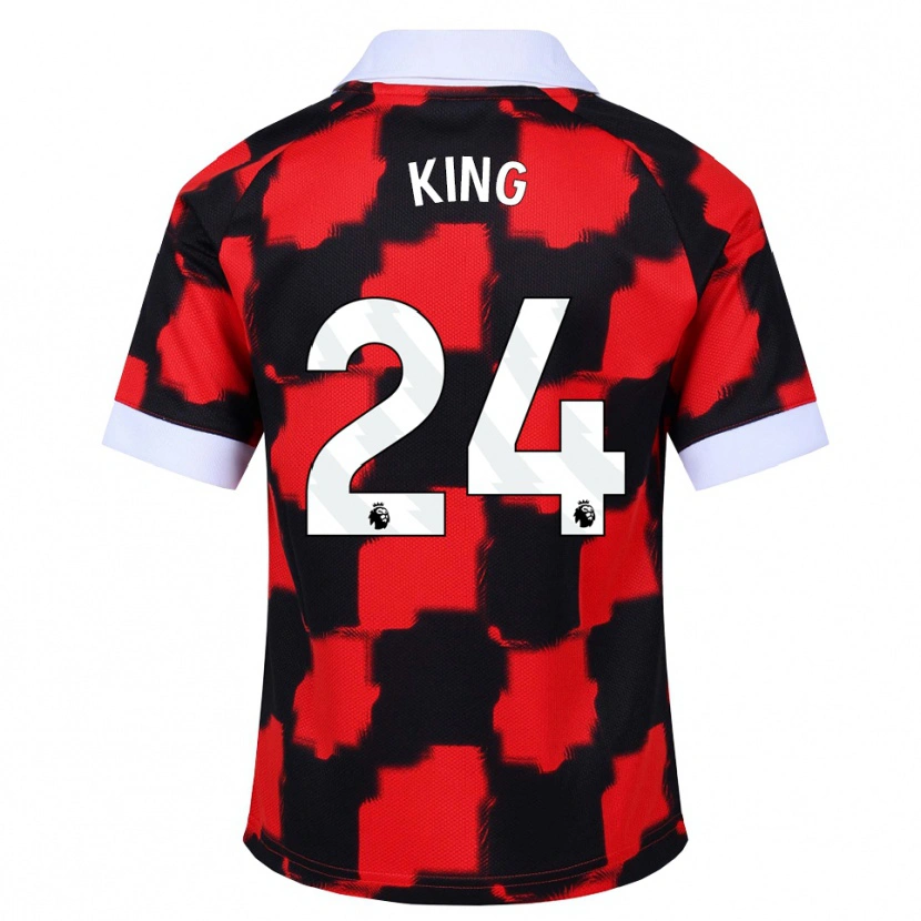 Danxen Donna Maglia Josh King #24 Rosso Bianco Nero Kit Gara Away 2026/27 Maglietta