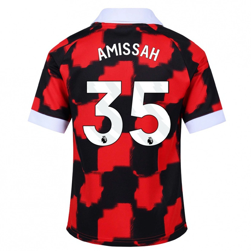 Danxen Donna Maglia Sam Amissah #35 Rosso Bianco Nero Kit Gara Away 2026/27 Maglietta