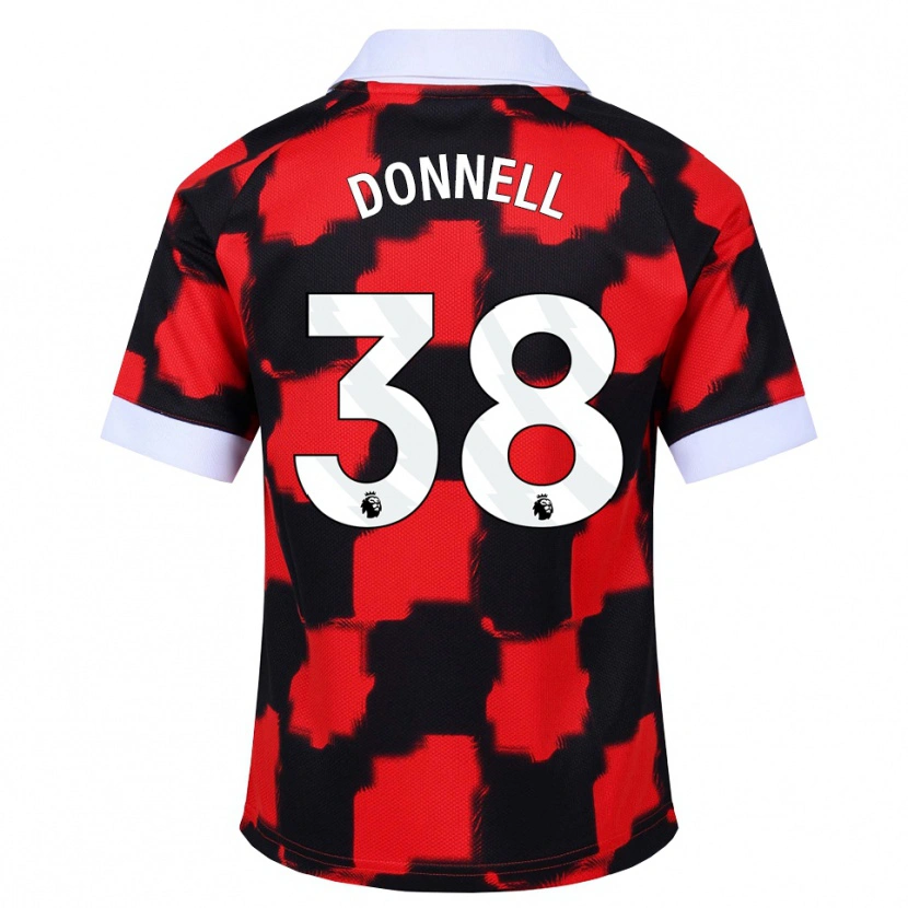Danxen Donna Maglia Chris Donnell #38 Rosso Bianco Nero Kit Gara Away 2026/27 Maglietta