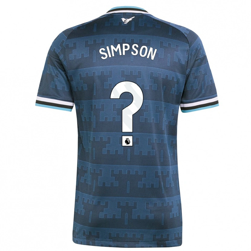Danxen Donna Maglia James Simpson #0 Giallo Nero Blu Kit Gara Away 2026/27 Maglietta