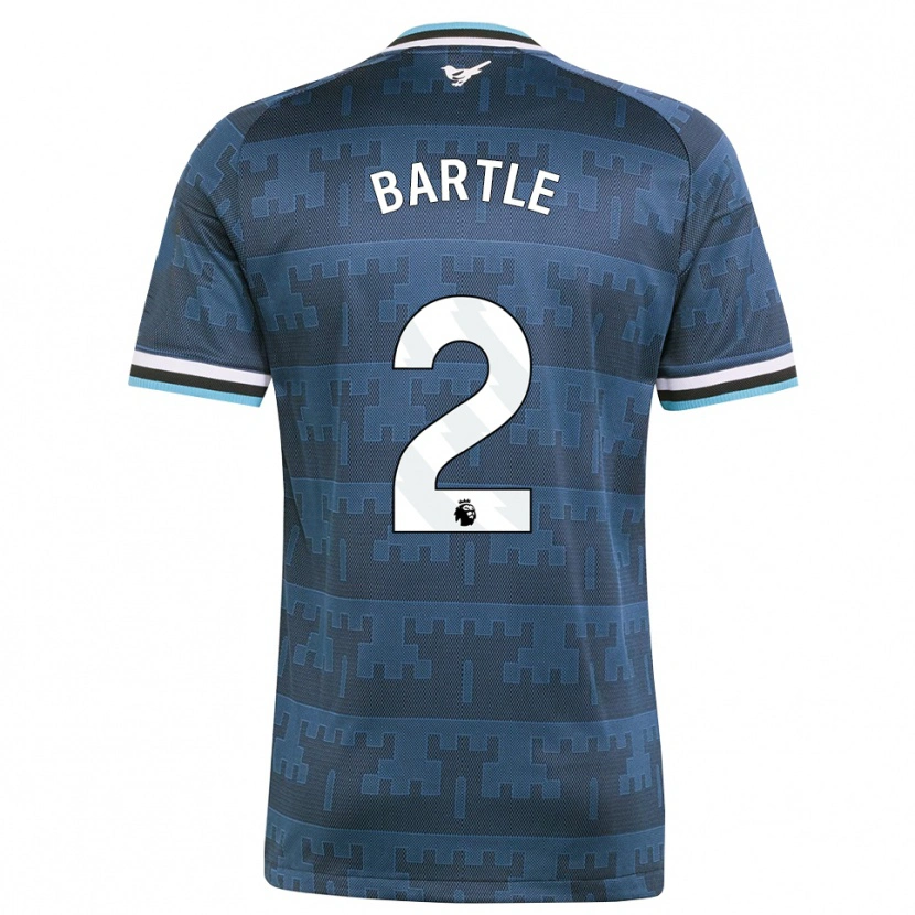 Danxen Donna Maglia Jodie Bartle #2 Giallo Nero Blu Kit Gara Away 2026/27 Maglietta