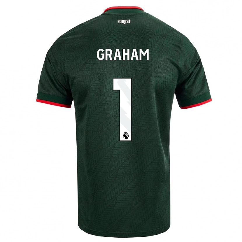 Danxen Donna Maglia Ally Graham #1 Verde Scuro Rosso Kit Gara Away 2026/27 Maglietta