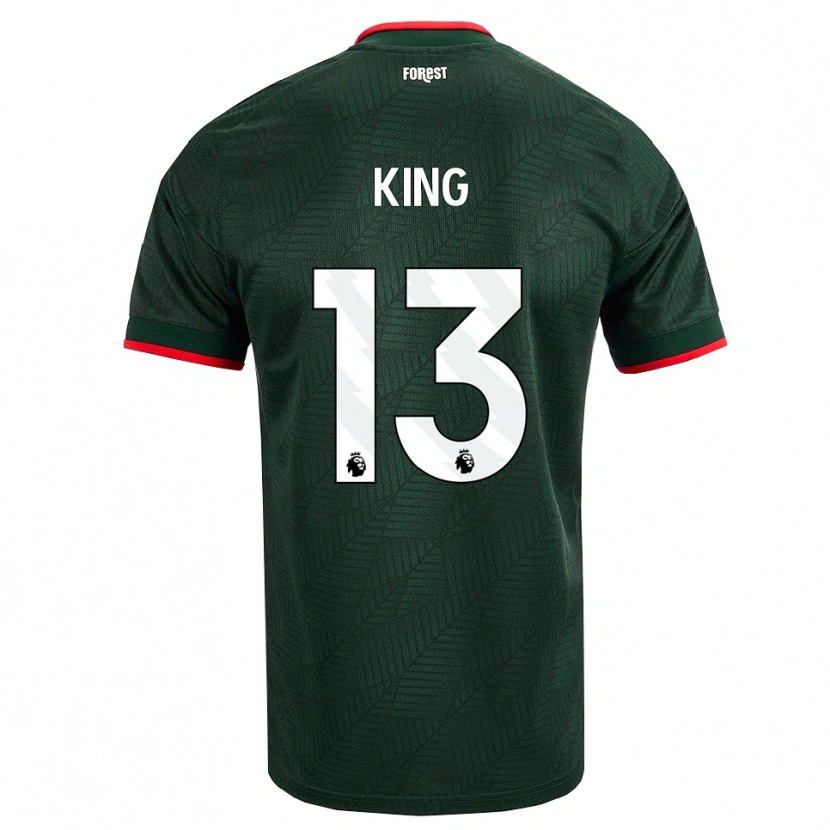 Danxen Donna Maglia Leo King #13 Verde Scuro Rosso Kit Gara Away 2026/27 Maglietta