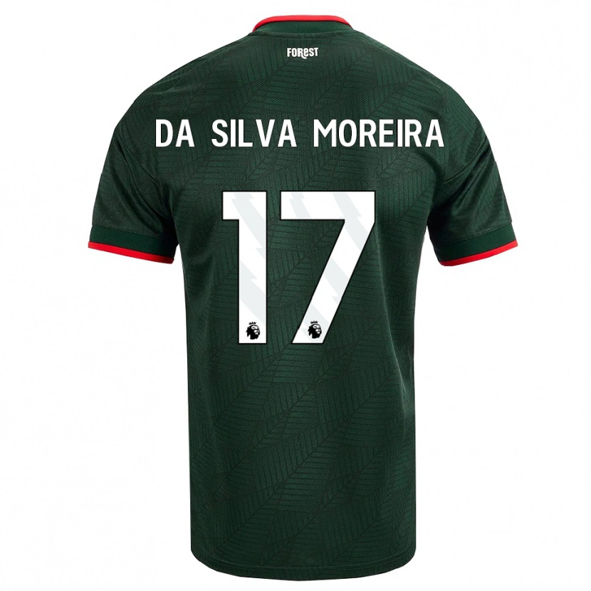 Danxen Donna Maglia Eric Da Silva Moreira #17 Verde Scuro Rosso Kit Gara Away 2026/27 Maglietta