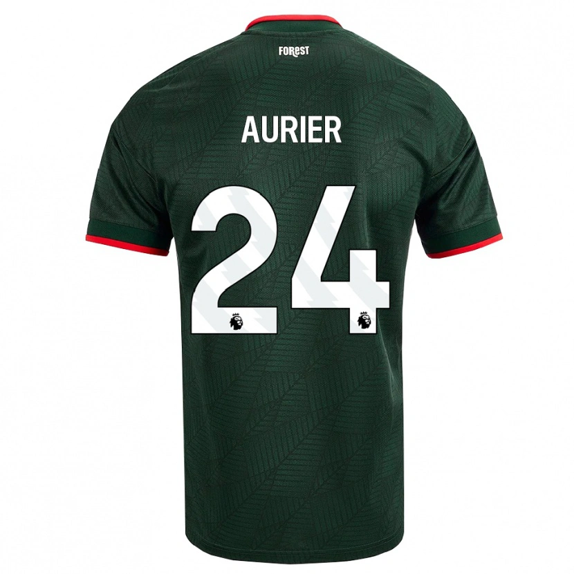 Danxen Donna Maglia Serge Aurier #24 Verde Scuro Rosso Kit Gara Away 2026/27 Maglietta