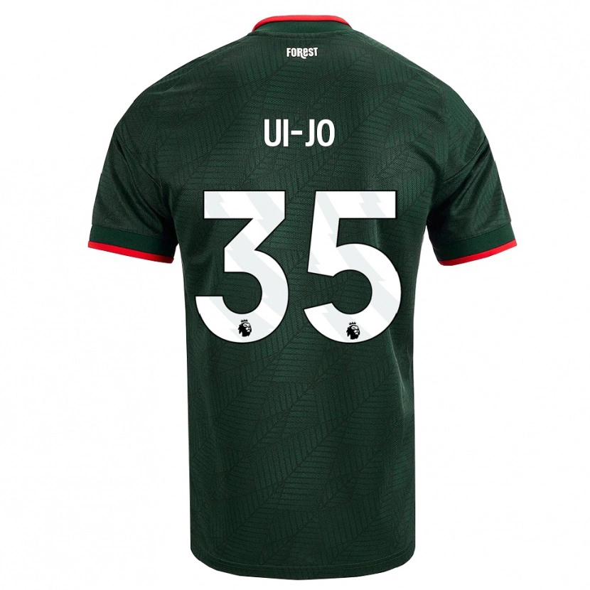Danxen Donna Maglia Ui-Jo Hwang #35 Verde Scuro Rosso Kit Gara Away 2026/27 Maglietta