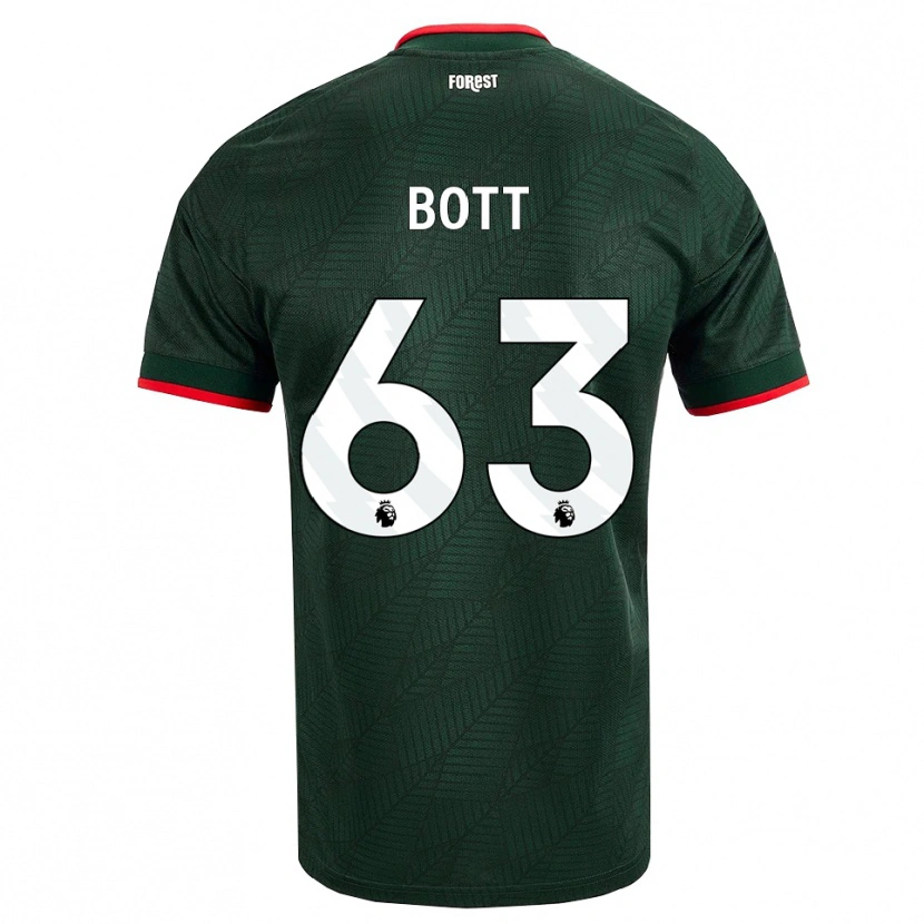 Danxen Donna Maglia Aaron Bott #63 Verde Scuro Rosso Kit Gara Away 2026/27 Maglietta