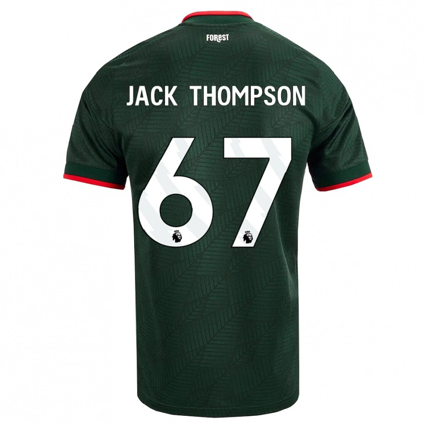 Danxen Donna Maglia Jack Thompson #67 Verde Scuro Rosso Kit Gara Away 2026/27 Maglietta