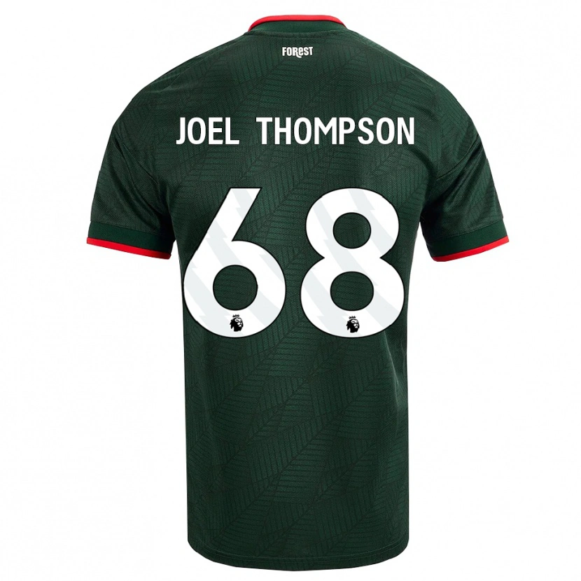 Danxen Donna Maglia Joel Thompson #68 Verde Scuro Rosso Kit Gara Away 2026/27 Maglietta