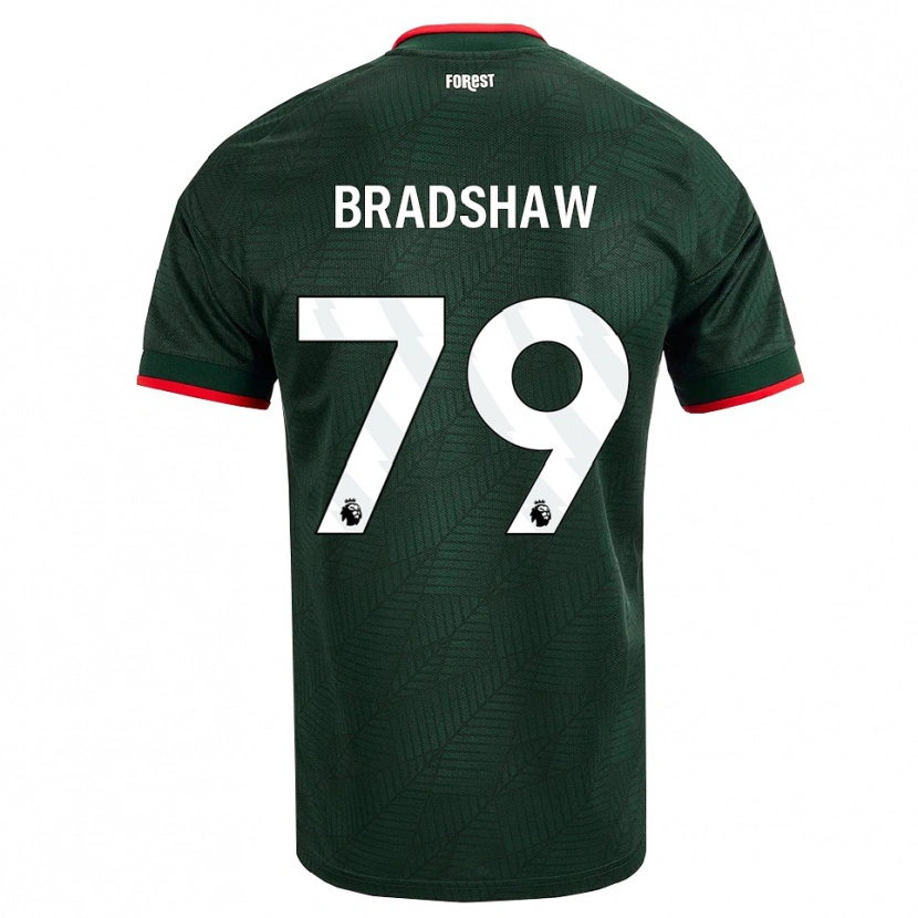 Danxen Donna Maglia Alfie Bradshaw #79 Verde Scuro Rosso Kit Gara Away 2026/27 Maglietta