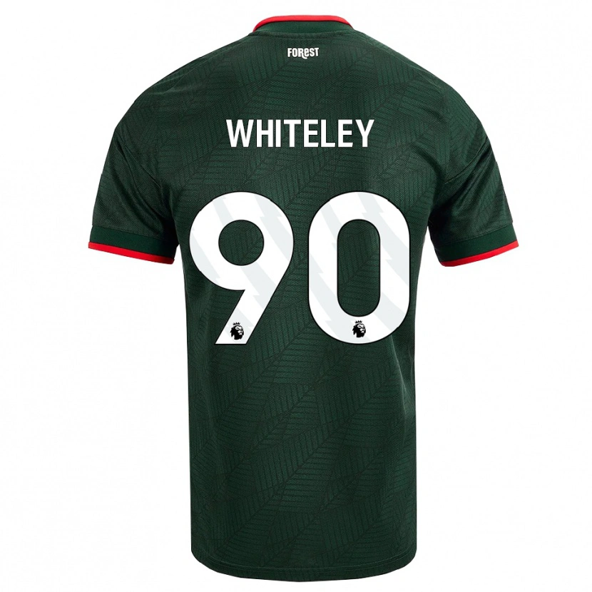 Danxen Donna Maglia Jonathan Whiteley #90 Verde Scuro Rosso Kit Gara Away 2026/27 Maglietta
