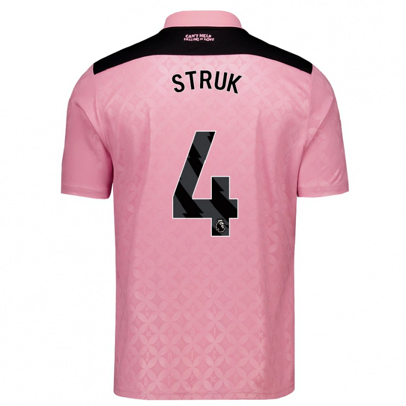 Danxen Donna Maglia Ivan Struk #4 Rosa Chiaro Nero Kit Gara Away 2026/27 Maglietta