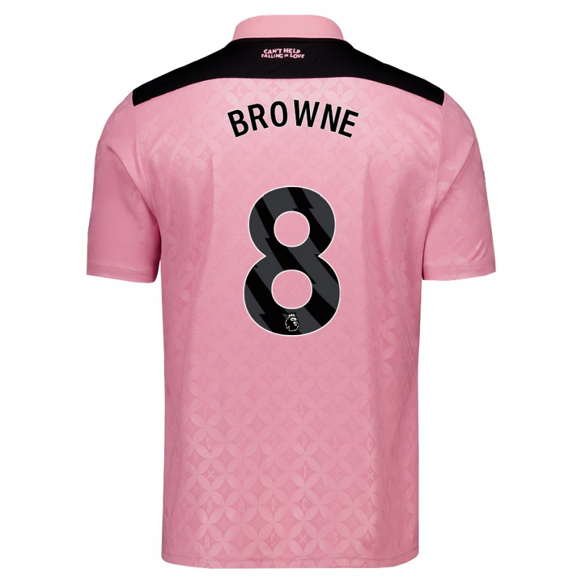 Danxen Donna Maglia Alan Browne #8 Rosa Chiaro Nero Kit Gara Away 2026/27 Maglietta