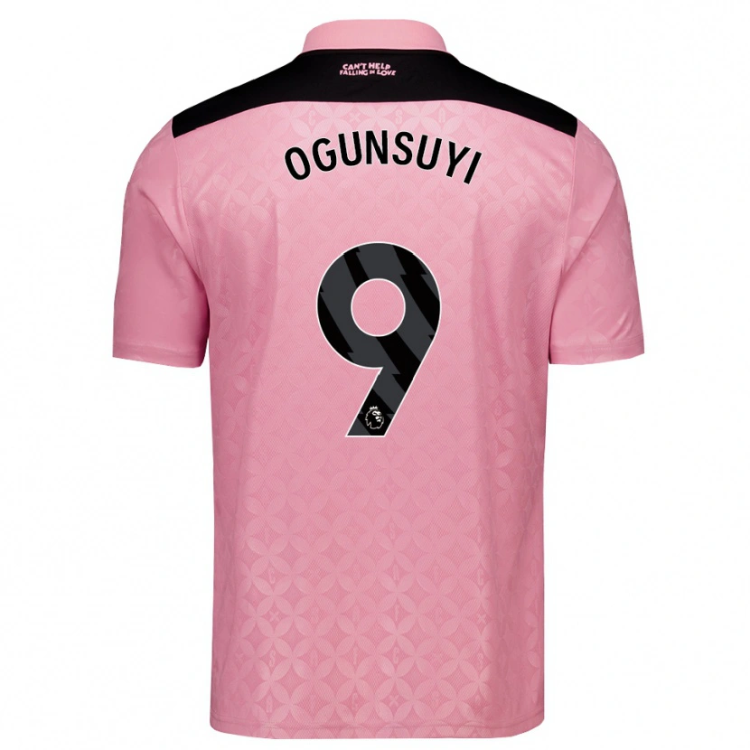 Danxen Donna Maglia Trey Samuel-Ogunsuyi #9 Rosa Chiaro Nero Kit Gara Away 2026/27 Maglietta