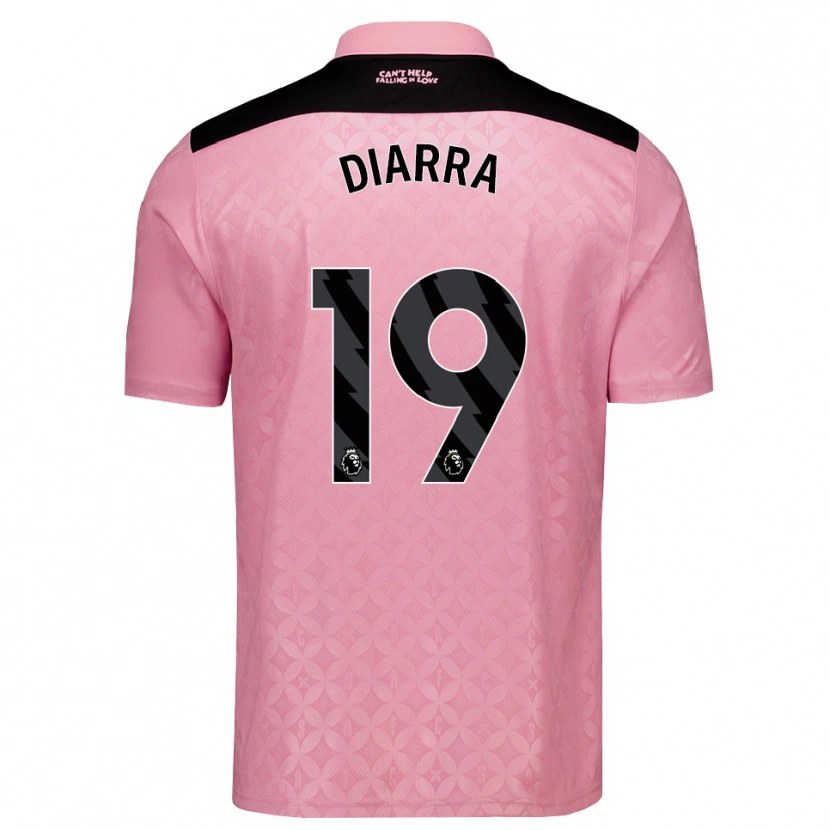 Danxen Donna Maglia Habib Diarra #19 Rosa Chiaro Nero Kit Gara Away 2026/27 Maglietta
