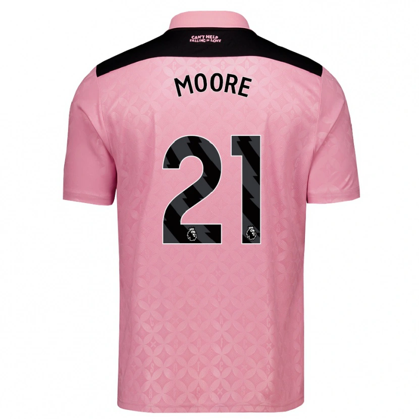 Danxen Donna Maglia Simon Moore #21 Rosa Chiaro Nero Kit Gara Away 2026/27 Maglietta