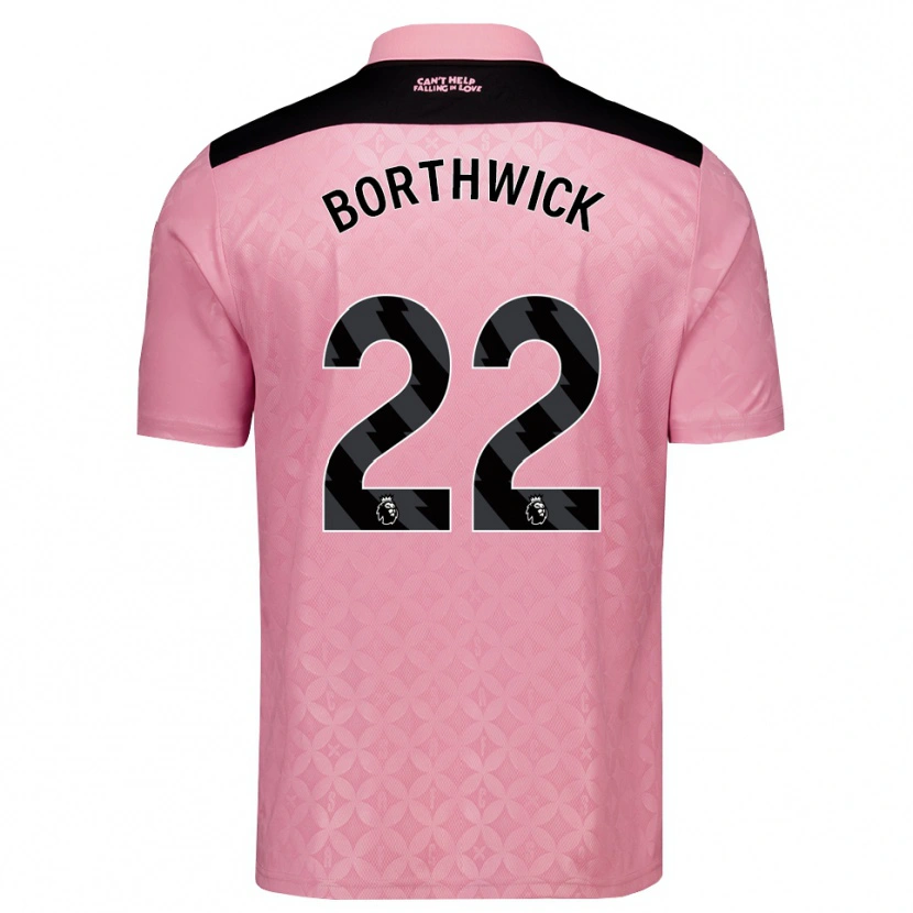 Danxen Donna Maglia Megan Borthwick #22 Rosa Chiaro Nero Kit Gara Away 2026/27 Maglietta
