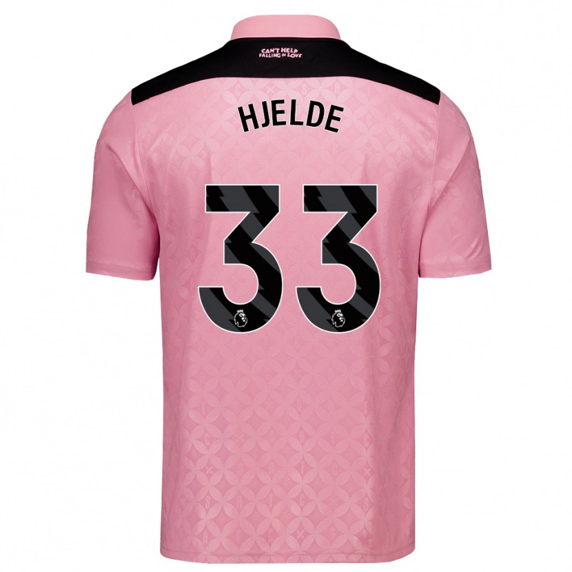Danxen Donna Maglia Leo Fuhr Hjelde #33 Rosa Chiaro Nero Kit Gara Away 2026/27 Maglietta