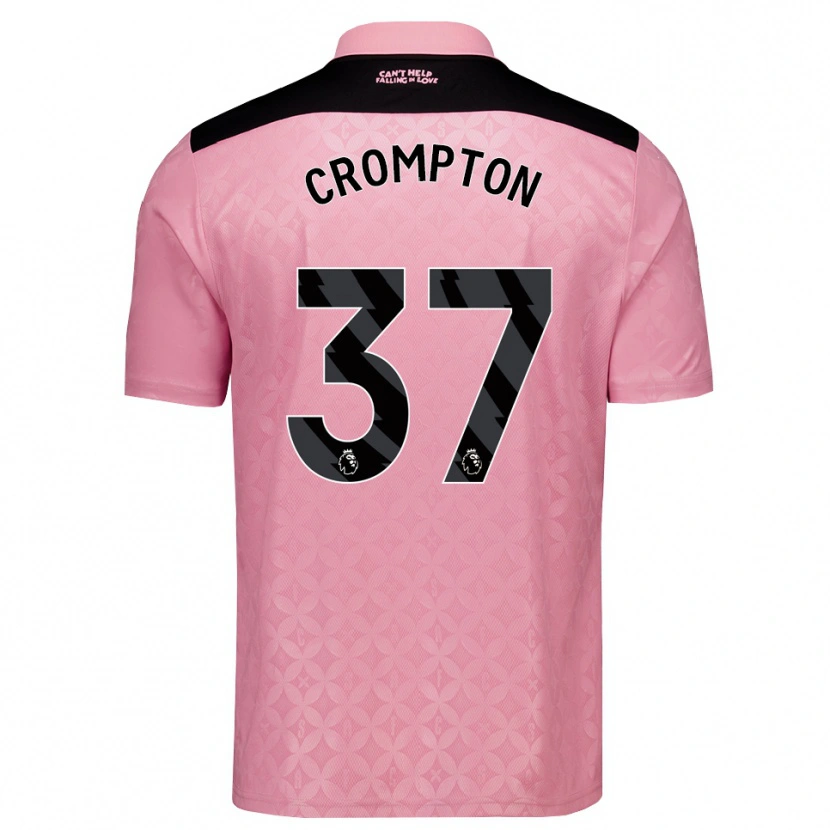 Danxen Donna Maglia Ben Crompton #37 Rosa Chiaro Nero Kit Gara Away 2026/27 Maglietta